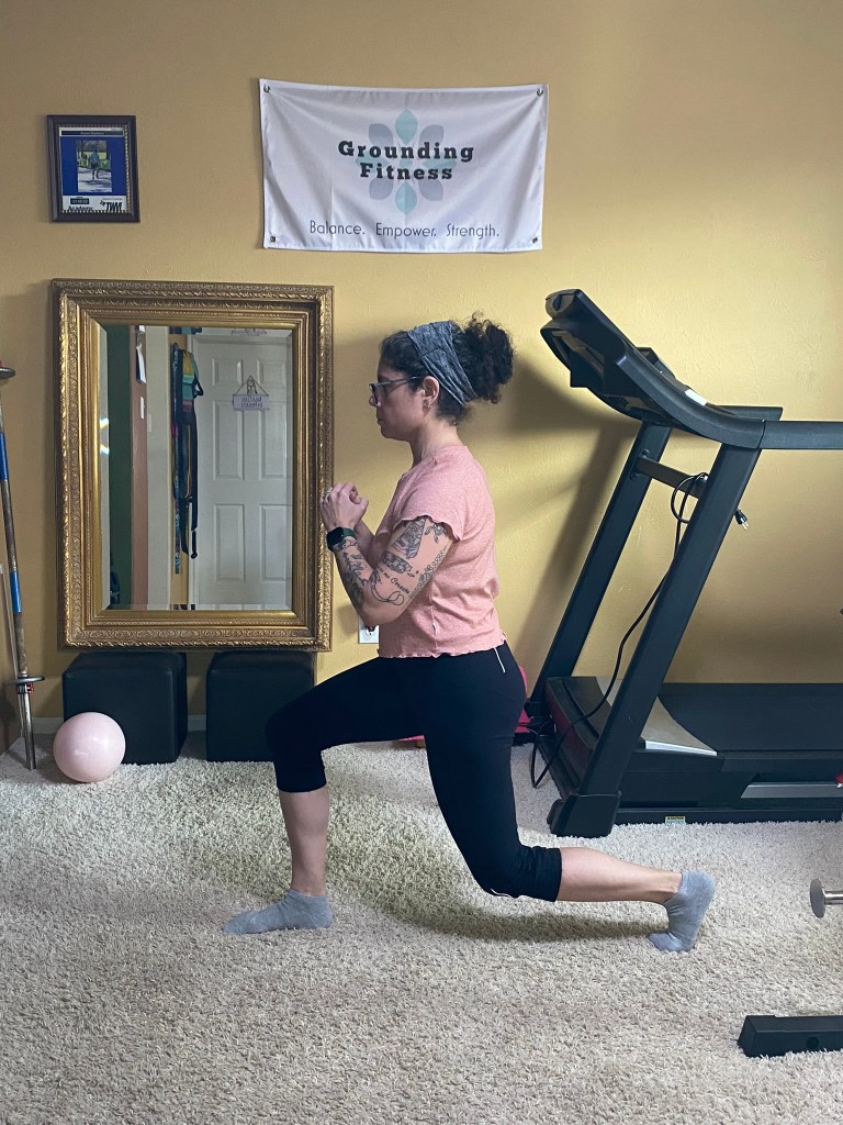 Carola performing a lunge