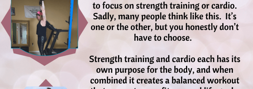 A picture of Robert running and me doing strength training. It has the title of the blog and a small description.